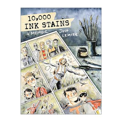 英文原版 10000 Ink Stains 美漫大师漫画作品集 艾斯纳奖得主杰夫·勒米尔回忆录 精装 英文版 进口英语原版书籍
