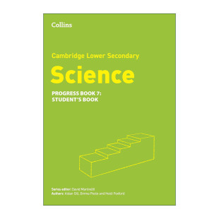 英文原版 Cambridge Lower Secondary Science Progress Book Student's Book 7 柯林斯剑桥国际初中科学进阶练习册七年级 英文版