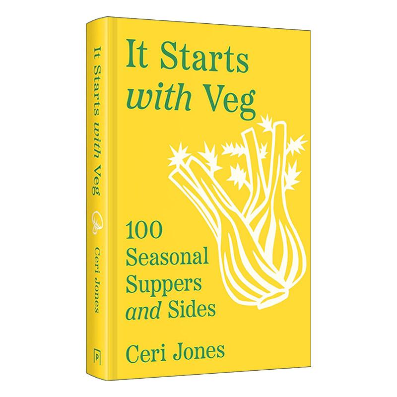 英文原版 It Starts with Veg时令素食食谱 100道简易美味新鲜菜谱 Ceri Jones精装英文版进口英语原版书籍