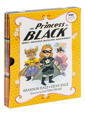 英文原版 The Princess in Black Three Monster-Battling Adventures 黑衣公主4-6册盒装 美版 英文版儿童全英语书