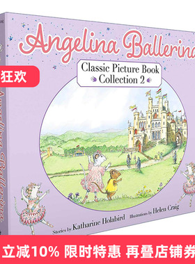 英文原版 Angelina Ballerina Classic Picture Book Collection 2 芭蕾小精灵安吉莉娜 精装绘本3册盒装2 进口英语原版书籍