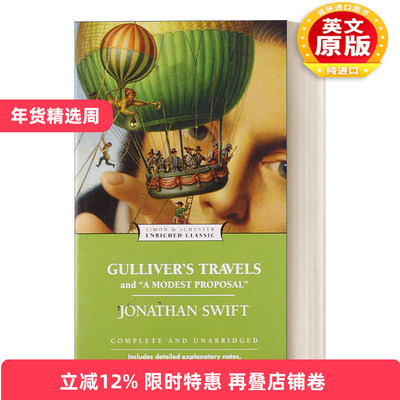 英文原版小说 Gulliver's Travels and A Modest Proposal  格列佛游记 Enriched Classics系列 英文版 进口英语原版书籍