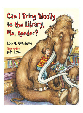 英文原版 Can I Bring Woolly to the Library Ms. Reeder Prehistoric Pets 我可以带我的长毛象去图书馆吗 史前宠物系列儿童恐龙