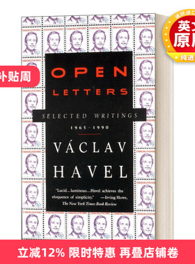 英文原版 Open Letters Selected Writings 1965-1990 公开信 Vaclav Havel 瓦茨拉夫·哈维尔文选 英文版 进口英语原版书籍