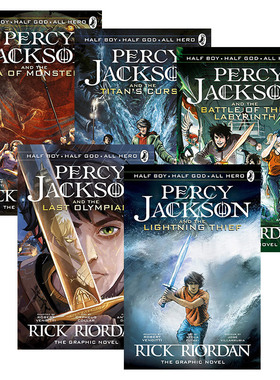 英文原版 Percy Jackson The Graphic Novel 波西·杰克逊漫画版1-5册 全彩漫画小说 魔兽之海/最终之神 英文版 进口英语原版书籍