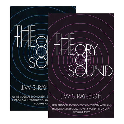 英文原版 The Theory of Sound 声学系列2册 Dover物理 J. W. S. Rayleigh 英文版 进口英语原版书籍