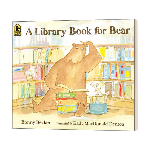 英文原版 A Library Book for Bear Bear and Mouse 04 一本给熊的图书馆书 熊与老鼠04 儿童阅读主题绘本 英文版 进口英语书籍