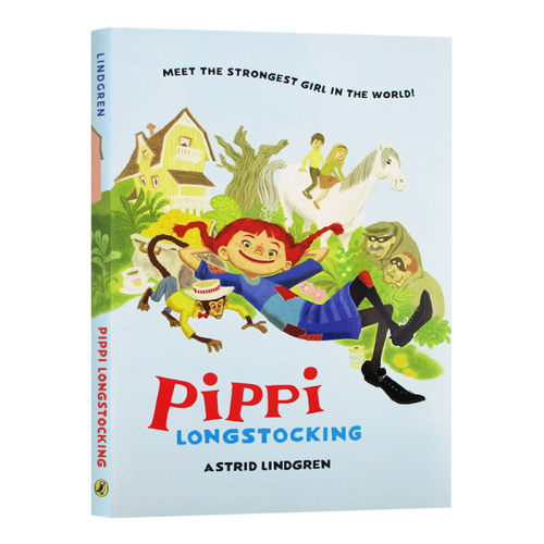 长袜子皮皮 英文原版 Pippi Longstocking 新版 长袜皮皮系列 英文版美国校园小说 儿童英语章节书 进口原版书籍