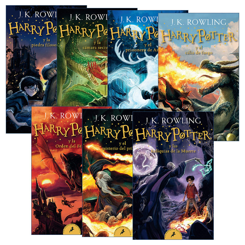 英文原版 Harry Potter 哈利波特西班牙语版系列7册 J.K. Rowling罗琳 火焰杯/混血王子/阿兹卡班的囚徒 英文版 进口英语原版书籍