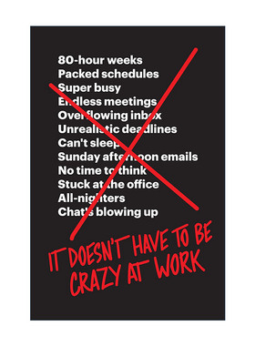 英文原版 It Doesn't Have to Be Crazy at Work 重来3 跳出疯狂的忙碌 精装 英文版 进口英语原版书籍