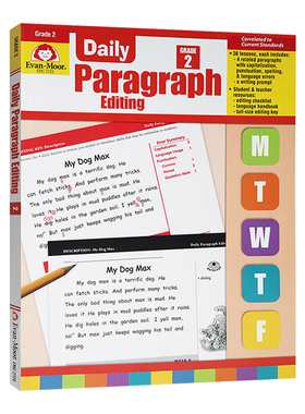 英文原版 Daily Paragraph Editing Grade 2 TE 每日练习系列 段落编辑 二年级 完整版 英文版 进口英语原版书籍