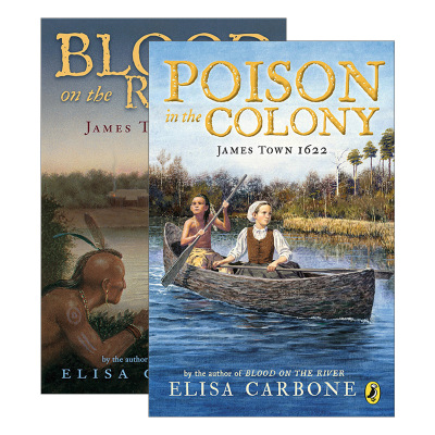英文原版 James Town 詹姆士城 2册 儿童历史小说 Elisa Carbone 血河 殖民地之毒 英文版 进口英语原版书籍