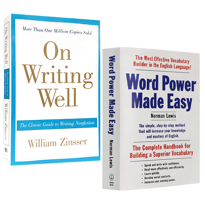 wordpower made easy单词的力量+on writingwell英文写作指南英文原版英语词汇写作工具书可搭韦氏字根词根词典韦小绿