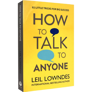 遇谁都能聊得开 How to Talk to Anyone 英文原版 跟任何人都能聊得来 英文版 口才训练与沟通技巧书籍 莉尔朗兹 正版进口书