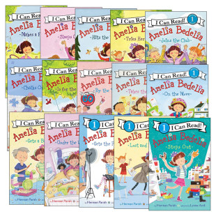 糊涂女佣分级阅读 Read Amelia 阿米莉亚系列15册 英文版 书籍 英文原版 儿童绘本 Bedelia Level Can 进口英语原版 图画故事书