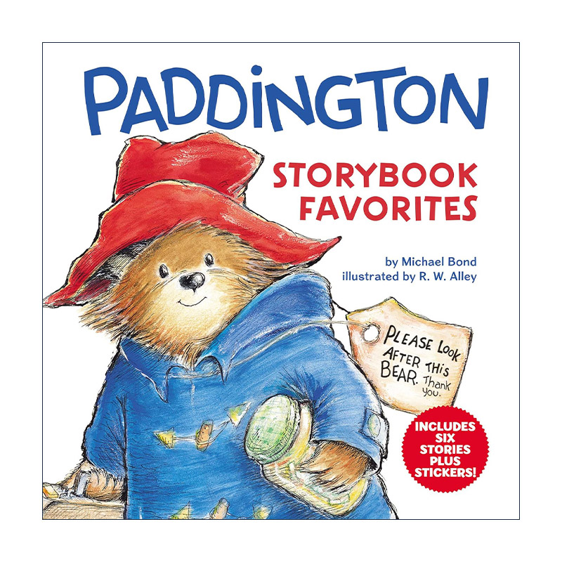英文原版 Paddington Storybook Favorites 帕丁顿熊6个故事合集 精装 带贴纸 英文版 进口英语原版书籍