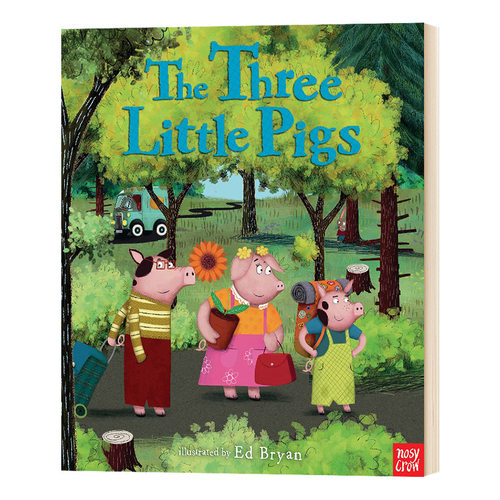 童话故事 三只小猪 英文原版 The Three Little Pigs A Nosy Crow Fairy Tale 精装插图绘本 儿童英语课外阅读书籍 英文版进口书