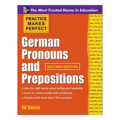 原版 Practice Makes Perfect German Pronouns & Prepositions 孰能生巧 德语代词和介词 第2版 进口原版书籍