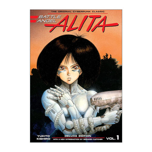英文原版 Battle Angel Alita Deluxe 1 阿丽塔 战斗天使1 豪华精装收藏版 同名动漫漫画 英文版 进口英语原版书籍