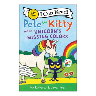 英文原版 Colors Can 小皮特猫和独角兽 and 进口英语书 分级阅读 英文版 Kitty Unicorn Missing First Read the Pete
