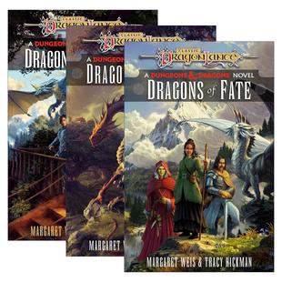 英文原版 Dragonlance Destinies 龙枪命运三部曲1-3册 奇幻小说 龙枪编年史作者玛格丽特·魏丝 英文版 进口英语原版书籍
