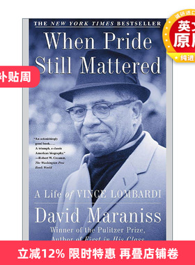 英文原版 When Pride Still Mattered 自豪仍然很重要 隆巴迪的一生 英文版 进口英语原版书籍