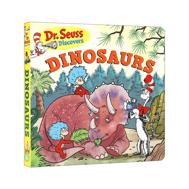 英文原版 Dr.Seuss Discovers Dinosaurs 苏斯博士发现系列 恐龙 纸板书 低幼儿童科普启蒙认知绘本 亲子互动 英文版 进口原版书籍