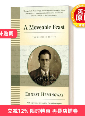 英文原版 A Moveable Feast the Restored Edition 流动的盛宴 复原版 英文版 进口英语原版书籍