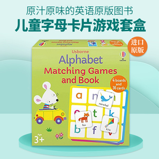 英文原版 Alphabet Matching Games and Book 儿童字母卡片游戏套盒 英文版 进口英语原版书籍