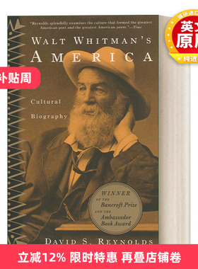 英文原版 Walt Whitman's America 沃尔特·惠特曼的美国 一部文化传记 David S. Reynolds 英文版 进口英语原版书籍