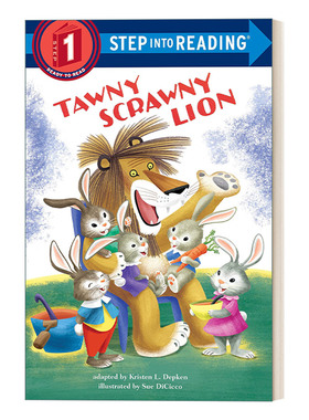 英文原版 Step into Reading 1 - Tawny Scrawny Lion 黄褐色的狮子 兰登经典分级读物1 英文版 进口英语原版书籍