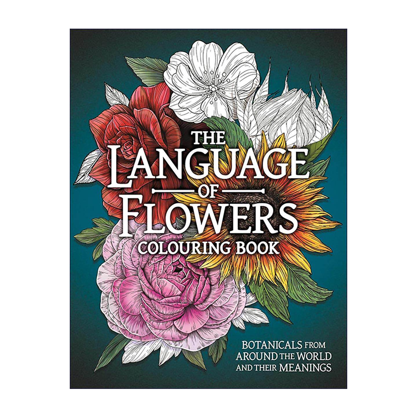 英文原版 The Language of Flowers Colouring Book 花语涂色书 46朵世界名花与它们的秘密语言 英文版 进口英语原版书籍