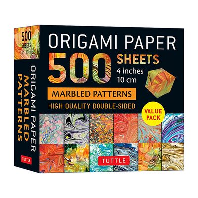 英文原版 Origami Paper 500 sheets Marbled Patterns 4