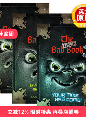 英文原版 The Little Bad Book 小坏书系列3册 儿童怪异有趣故事少儿趣味插画精装绘本 Magnus Myst 英文版 进口英语原版书籍