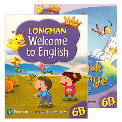 新版香港朗文小学英语教材 Longman Welcome to English 6B Gold 学生课本+练习册 六年级下学期培生少儿英语教材教科书 进口书籍