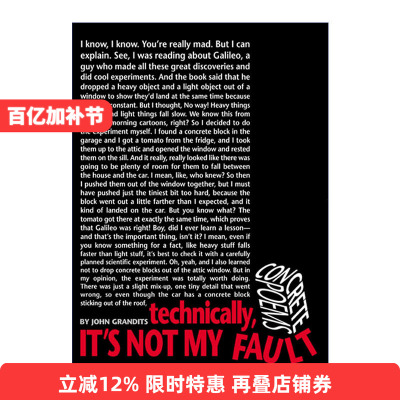 英文原版 Technically It's Not My Fault 严格来说这不是我的错 John Grandits诗集 英文版 进口英语原版书籍