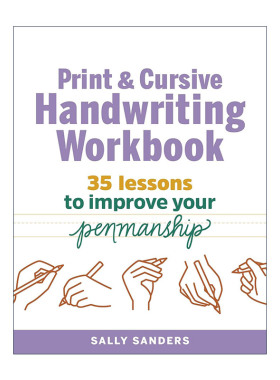 英文原版 Print and Cursive Handwriting Workbook 书法 连笔书写练习册 35课提高你的书法 英文版 进口英语原版书籍