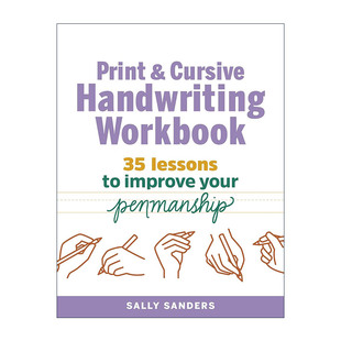 英文原版 Print and Cursive Handwriting Workbook 书法 连笔书写练习册 35课提高你的书法 英文版 进口英语原版书籍