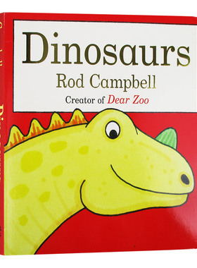 恐龙 英文原版绘本 Dinosaurs 亲爱的动物园同作者罗德坎贝尔 Rod Campbell 幼儿英语启蒙纸板翻翻书 英文版进口原版书籍