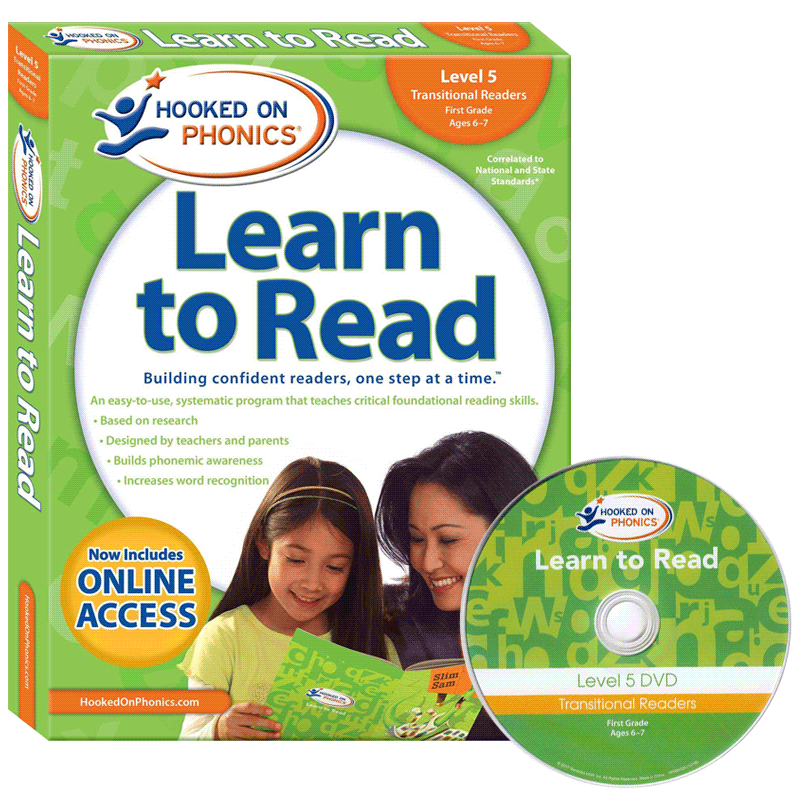 正版儿童英语自然拼读迷上语音系列第五级 Hooked on Phonics Learn to Read Level 5 英文原版教材 儿童语音学习阅读进口书英文版