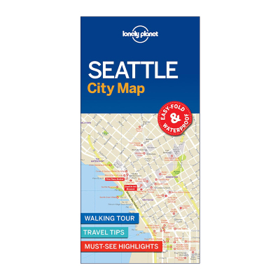 英文原版 Lonely Planet Seattle City Map 1 西雅图城市地图 孤独星球 英文版 进口英语原版书籍