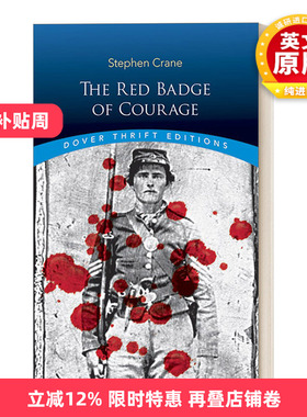 英文原版 The Red Badge of Courage 红色英勇勋章 Dover Thrift Editions 英文版 进口英语原版书籍