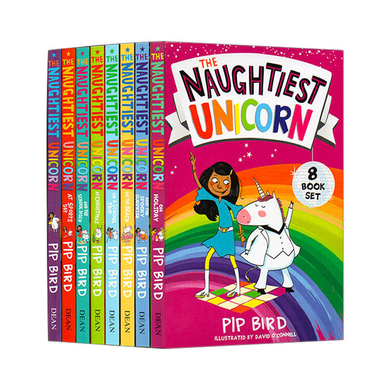 英文原版 The Naughtiest Unicorn 淘气的独角兽系列8册 儿童幽默搞笑故事书 章节书 儿童校园漫画文学小说 英文版 进口英语书籍