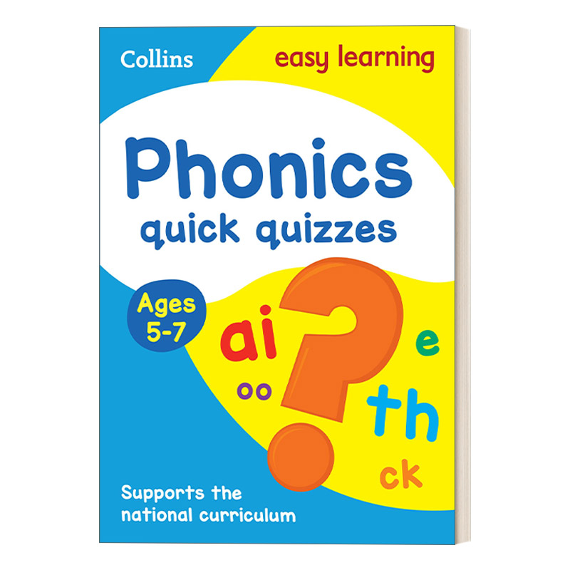 英文原版 Collins Easy Learning KS1  Phonics Quick Quizzes Ages 5-7 柯林斯轻松学小学英语自然拼读小测试 英文版 进口英语书