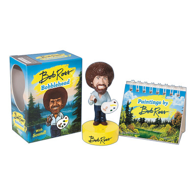 英文原版 Bob Ross Bobblehead 鲍伯鲁斯 摇头玩偶 迷你文创套装 英文版 进口英语原版书籍