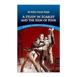 Dover 柯南·道尔 Editions and 血字 Sign 福尔摩斯 The 英文版 Study 研究与四签名 Scarlet Thrift Four 英文原版