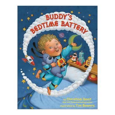 英文原版 Buddy's Bedtime Battery 睡前电池 和巴迪一起长大系列 儿童绘本 机器人 Christina Geist 英文版 进口英语原版书籍