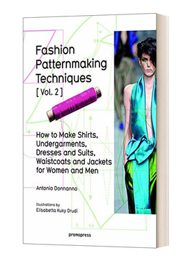 英文原版 Fashion Patternmaking Techniques2 时装图案制作技巧2 男装跟女装 衬衣 连衣裙 西装 背心和夹克 英文版 进口英语书籍