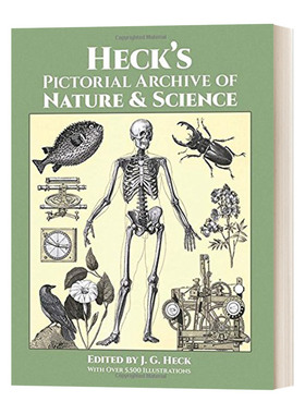 英文原版 Heck's Pictorial Archive of Nature and Science 赫克的自然和科学图像档案 英文版 进口英语原版书籍