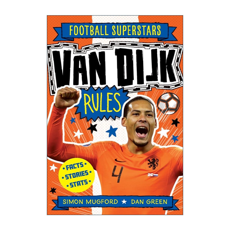 英文原版 Football Superstars Van Dijk Rules 足球明星特辑 范迪克 儿童运动人物科普百科 英文版 进口英语原版书籍